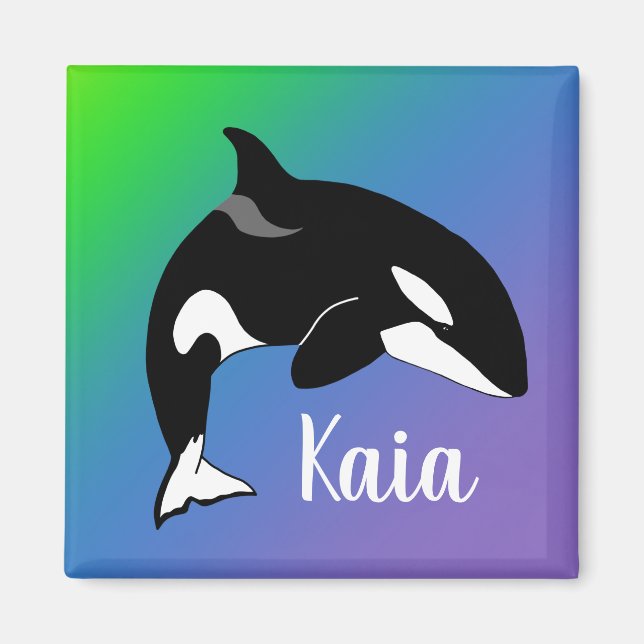 Personalisierter Orca Killer Whale Magnet (Vorne)