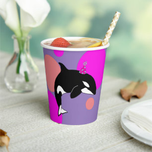 Personalisierter Orca Killer Whale Pappbecher