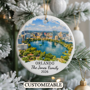 Personalisierter Orlando-Schmuck, Maßgeschneidert Keramik Ornament