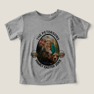 Personalisierter Ostereier-Familienfoto-Korb