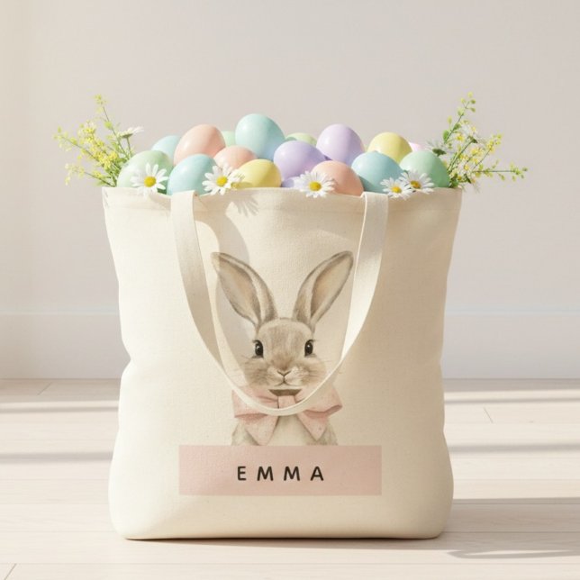 Personalisierter Osterhase | Benutzerdefinierter N Tragetasche (Von Creator hochgeladen)