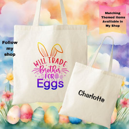 Personalisierter Ostern wird Bruder für Eier Tragetasche