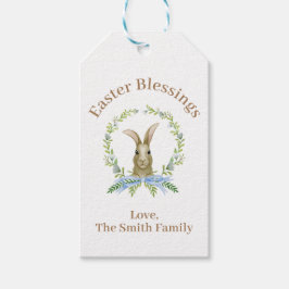 Personalisierter Ostersegler Wasserfarbenkaninchen Geschenkanhänger