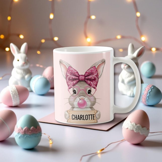 Personalisierter Ostersonniger Kaffee Tasse für Ki (Personalized Easter Bunny Coffee Mug for Kids)