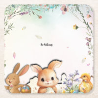 Personalisierter Ostersonntags-Brunch Papier-Quadr
