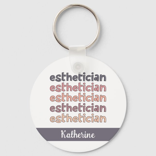 Personalisierter Östhetiker Kosmetologe Beautician Schlüsselanhänger (Vorderseite)