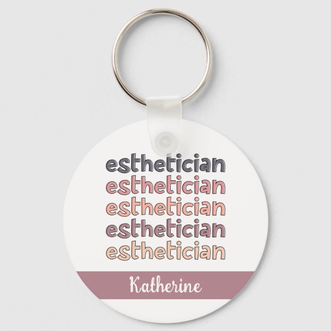Personalisierter Östhetiker Kosmetologe Beautician Schlüsselanhänger (Vorderseite)