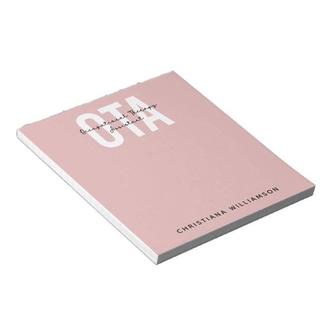 Personalisierter OTA-Assistent Notizblock (angewinkelt)