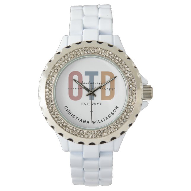Personalisierter OTD Doktor der Arbeitstherapie Armbanduhr (Vorderseite)