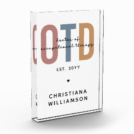 Personalisierter OTD Doktor der Arbeitstherapie Fotoblock