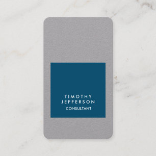 Personalisierter Ozean Blue Gray Elegante Moderne Visitenkarte