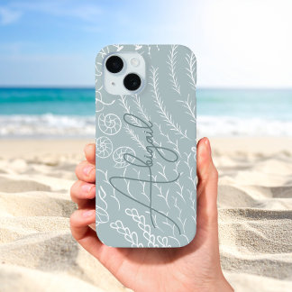 Personalisierter Ozean Korallenriff Strand iPhone 15 Hülle