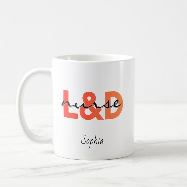 Personalisierter PACU-Krankenschwester-Name Kaffeetasse (Links)