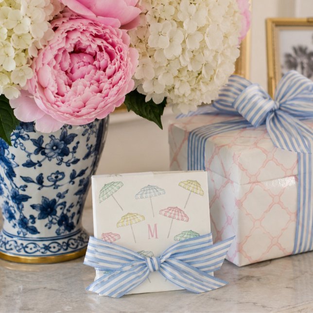 Personalisierter Palm Beach Sonnenschirm Wasserfar Serviette (Display photo produced by AI)