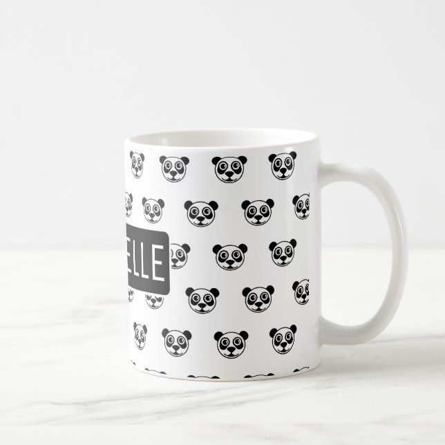 Personalisierter Panda-Bärenkopf Tasse (Rechts)