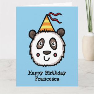 Personalisierter Panda Party Kid's Geburtstag Karte
