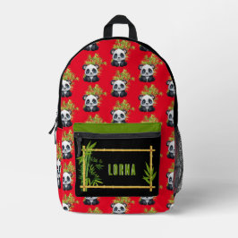 Personalisierter Panda-Rucksack Bedruckter Rucksack
