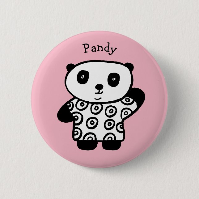 Personalisierter Pandy der Panda Button (Vorderseite)