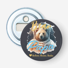 Personalisierter Papa-Bär Einfache Chic-Namen Astr Flaschenöffner