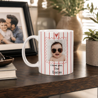 Personalisierter Papa-Becher mit Baby-Foto Kaffeetasse