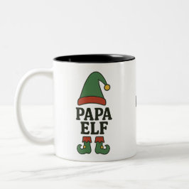 Personalisierter Papa-Elf-Becher – individuelles W Zweifarbige Tasse
