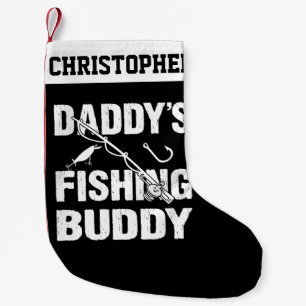 Personalisierter Papa-Fisch-Buddy Kleiner Weihnachtsstrumpf