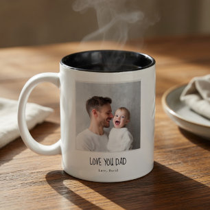 Personalisierter Papa-Foto-Mug   Individueller Vat Zweifarbige Tasse