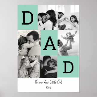 Personalisierter Papa-Fotoabzug, Vatertagsgeschenk Poster