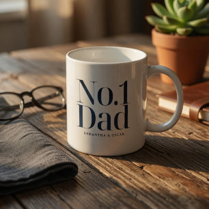 Personalisierter Papa Nr.1 Individueller Name Va Kaffeetasse