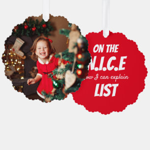Personalisierter Papier-Weihnachtsschmuck Ornament Karte