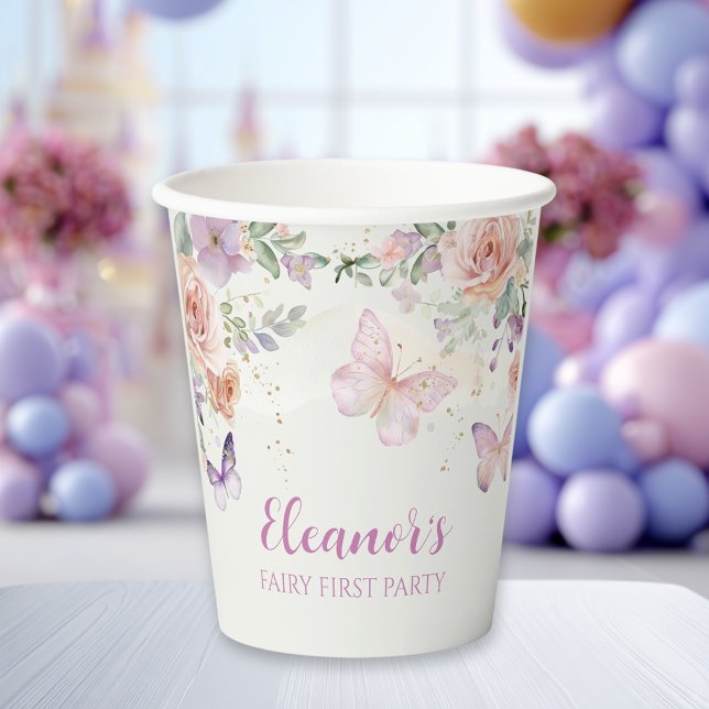 Personalisierter Papiertasse Florale Fee zum erste Pappbecher (Von Creator hochgeladen)