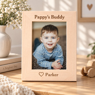 Personalisierter Pappy's Buddy Bilderrahmen Geätzte Rahmen