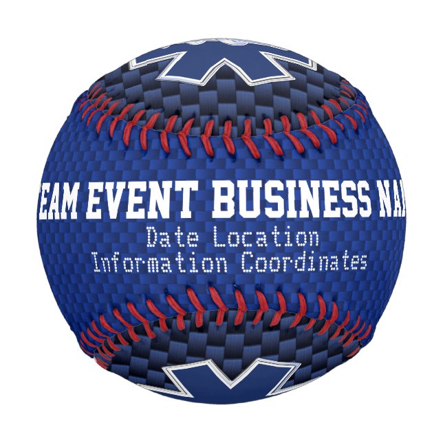 Personalisierter Paramedian-Ball für Textereigniss Baseball (Vorderseite)