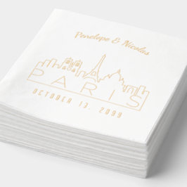 Personalisierter Pariser Napkins-Golfleber Servietten Mit Folie