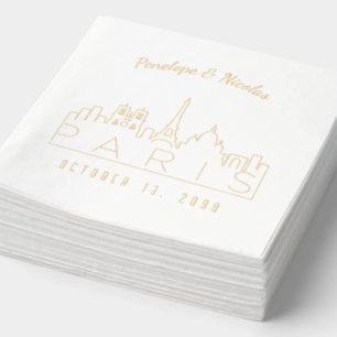 Personalisierter Pariser Napkins-Golfleber Servietten Mit Folie
