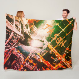 Personalisierter Parkplatz Graffiti Art Fleecedecke