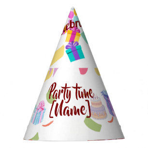 Personalisierter Party Time Celebration Hat Partyhütchen