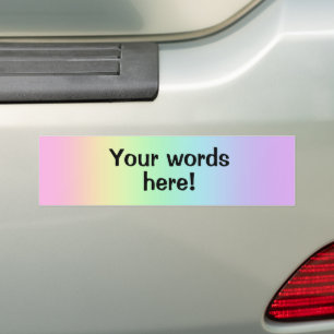 Personalisierter Pastel Rainbow Autoaufkleber