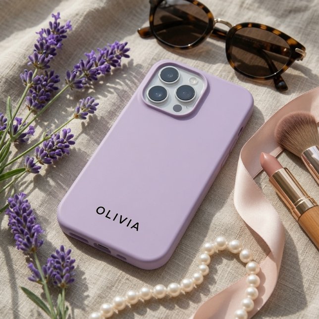Personalisierter Pastell-Lavendel-Name Case-Mate iPhone Hülle (Von Creator hochgeladen)