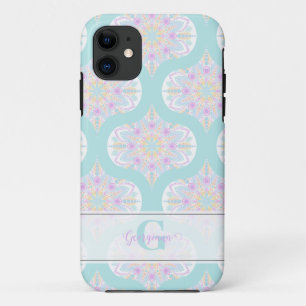 Personalisierter Pastell-Regenbogen-Blumen-Mandala Case-Mate iPhone Hülle