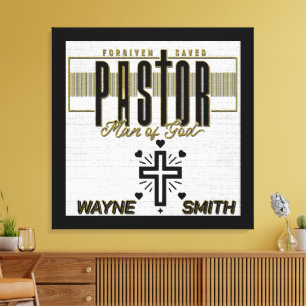 Personalisierter Pastor Leinwanddruck