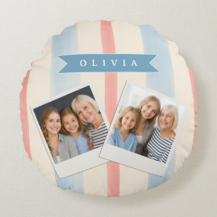 Personalisierter Patriotischer Gedenktag 4. Juli Rundes Kissen