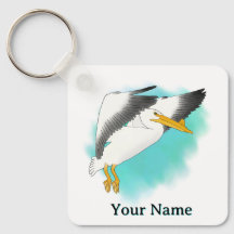 Personalisierter Pelikanblauer Hintergrund