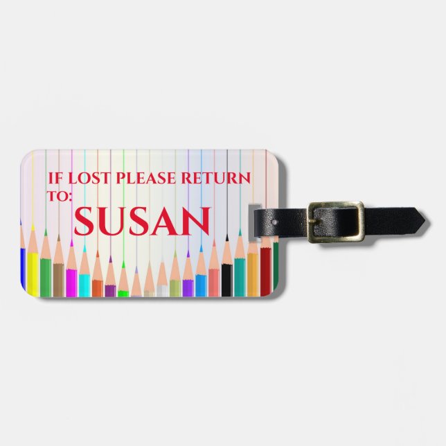 PERSONALISIERTER PENCIL PERSONALISIERT GEPÄCKANHÄNGER (Vorderseite horizontal)