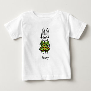 Personalisierter Penny der Hase Baby T-shirt