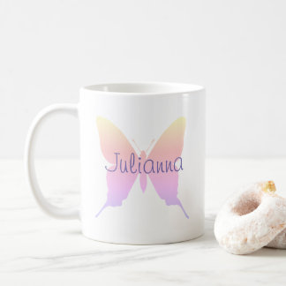 Personalisierter Periwinkle-Pastel-Regenbogen-Schm Kaffeetasse