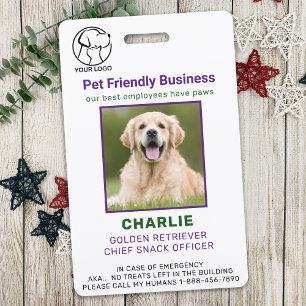 Personalisierter Pet Business Mitarbeiter Dog Foto Ausweis