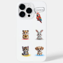 Personalisierter Pet-Case: Süße Tier "Funny Text"