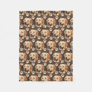 Personalisierter Pet-Foto-Musterhund Fleecedecke