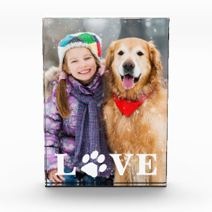 Personalisierter Pet Lover Liebe Pfosten Druckhund Fotoblock